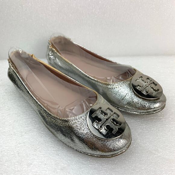 Tory Burch Shoes - TORY BURCH Reva Flat Ballet Shoes with T-Logo - Women's 8